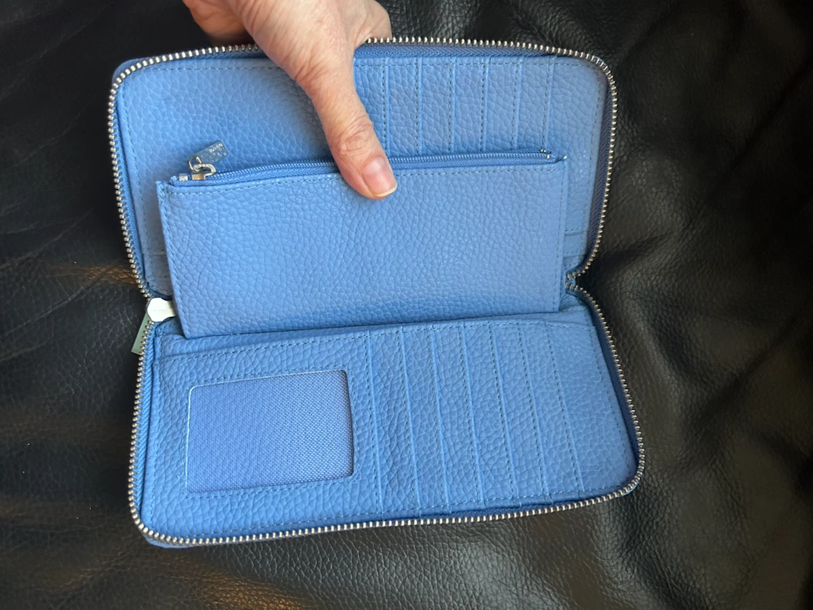 Blue Matt & Nat Leather Zip Around Wallet - photo 3