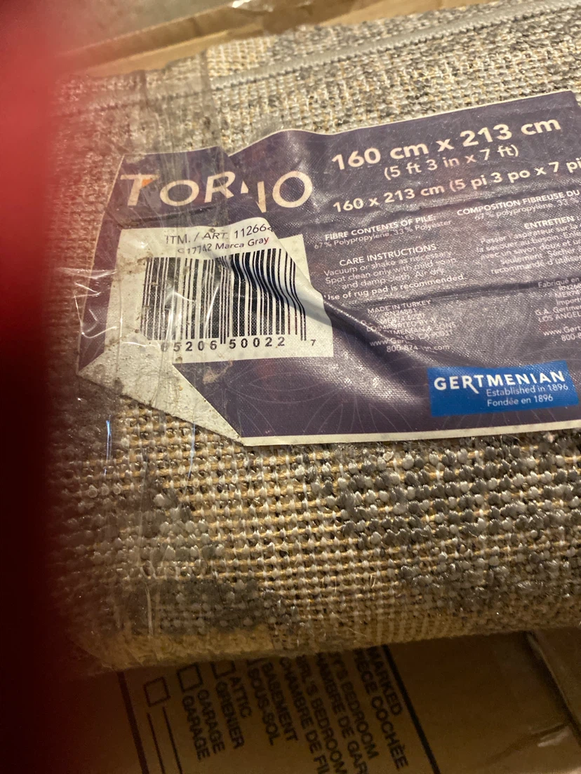 Torno 160 cm x 213 cm Area Rug - Marca Gray