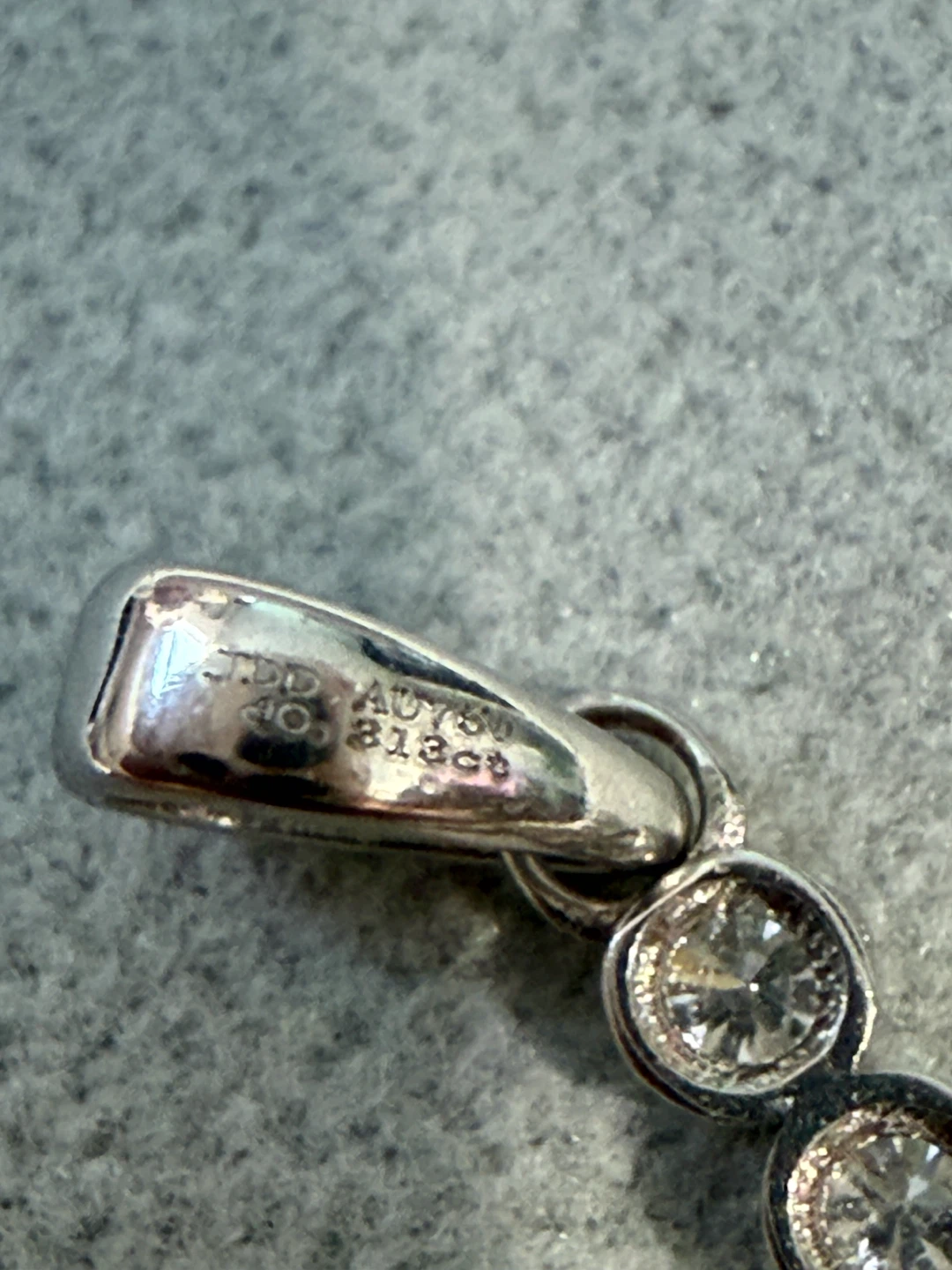 K18 White Gold Diamond Cross Pendant (only) - photo 5