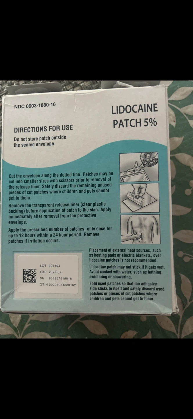 LIDOCAINE PATCH 5% 30 Patches