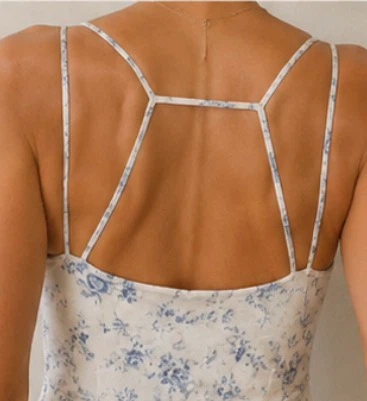 White and Blue Floral Slip Dress - photo 5