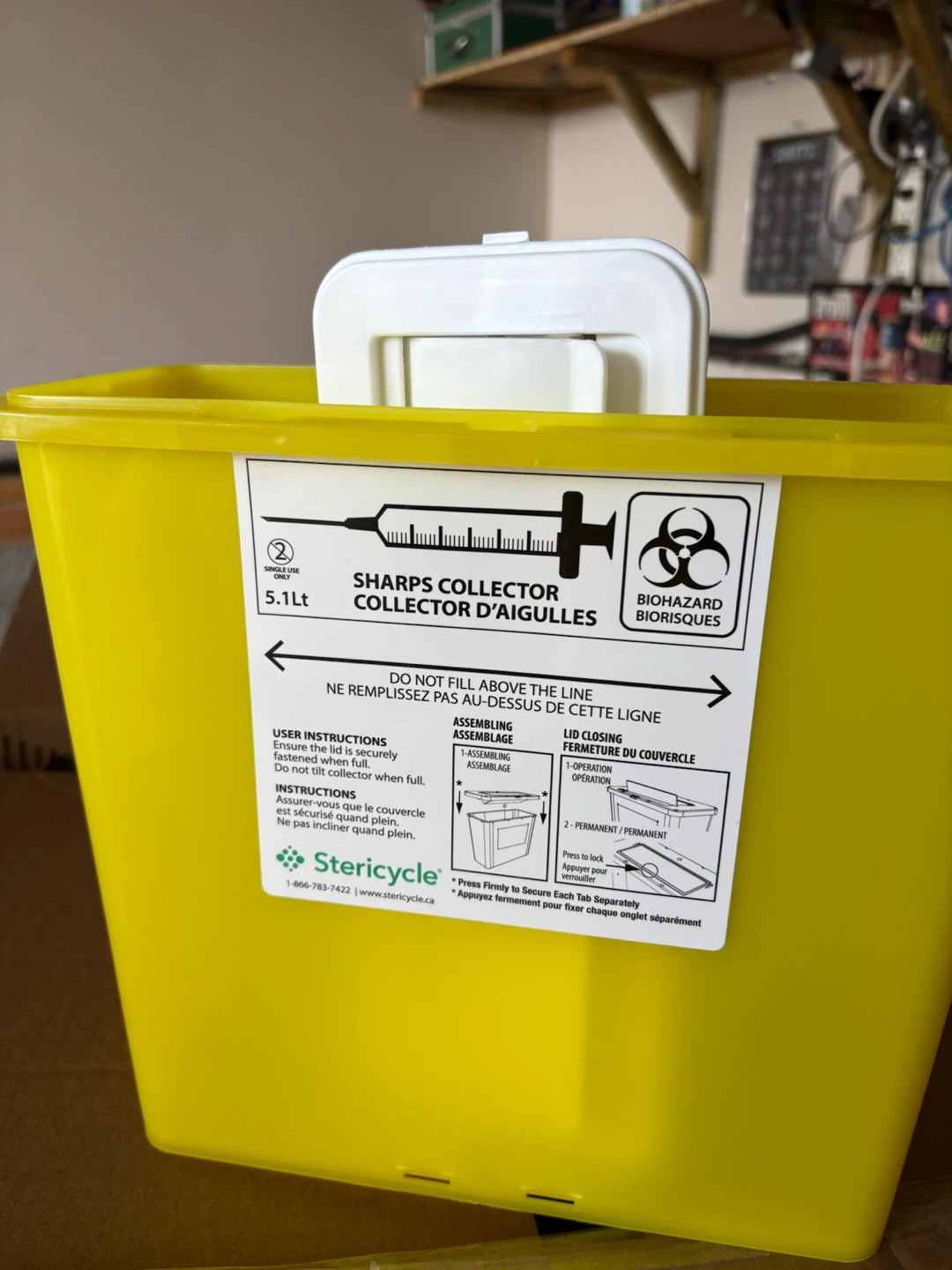 Stericycle Sharps Collector Container 5.1L