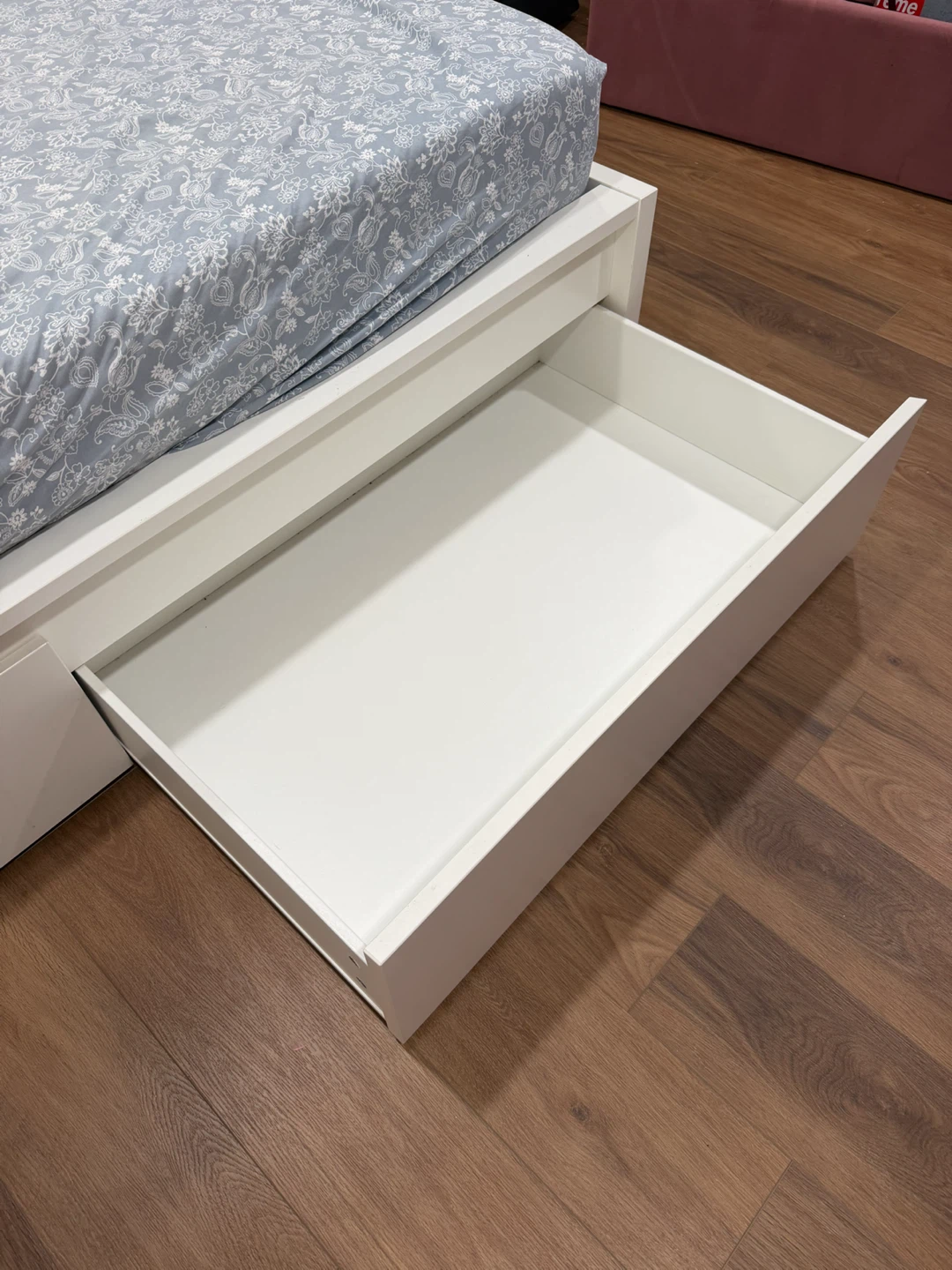 IKEA MALM Queen Bed Frame with 4 Storage Boxes - White - photo 4