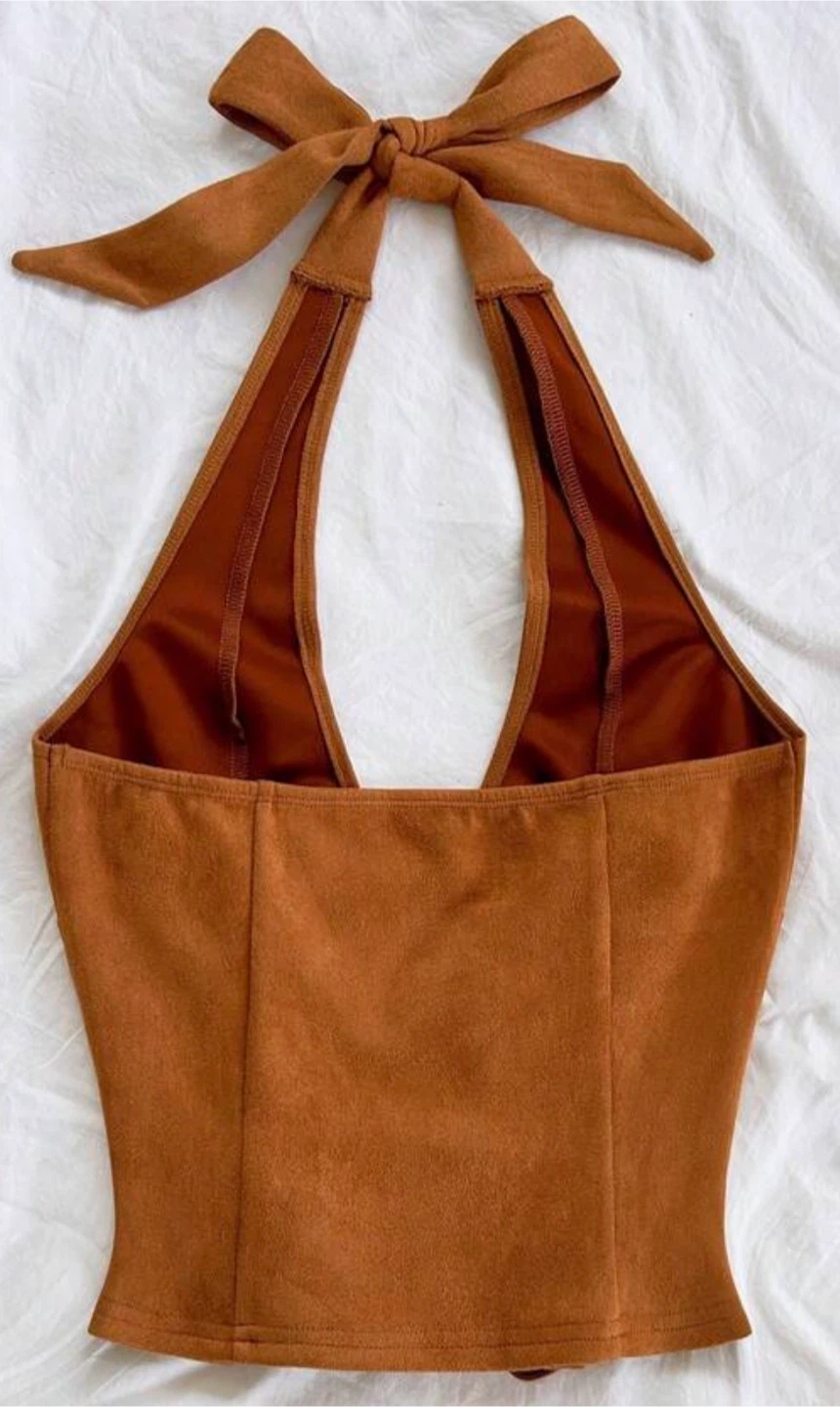 Brown suede like tank - photo 2