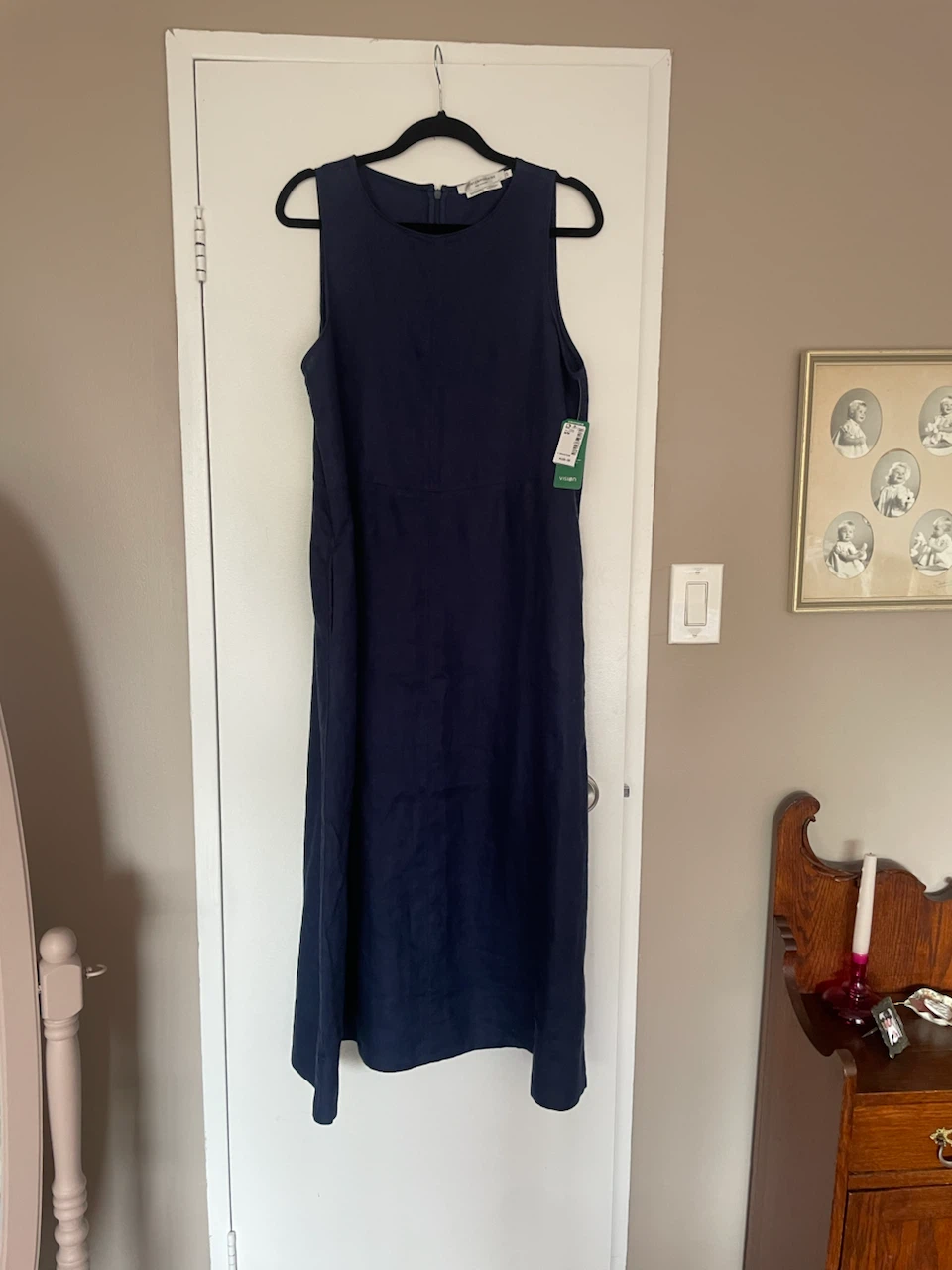 BNWT Simon’s Contemporaine Indigo Blue Linen Midi Dress - Size M - photo 4