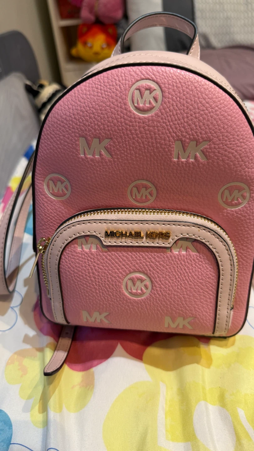 Michael Kors Pink MK Logo Backpack - photo 2