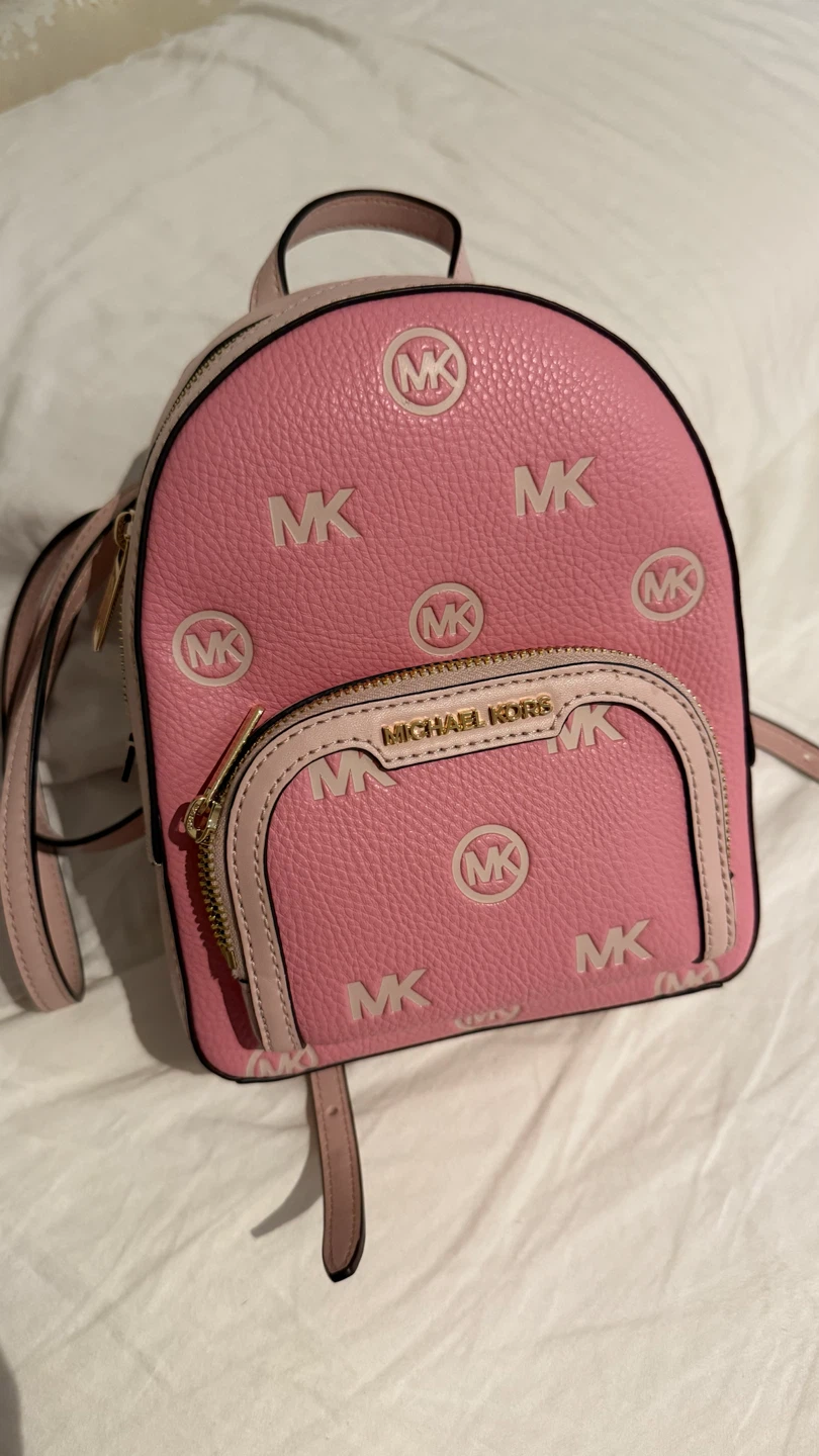 Michael Kors Pink MK Logo Backpack - photo 3