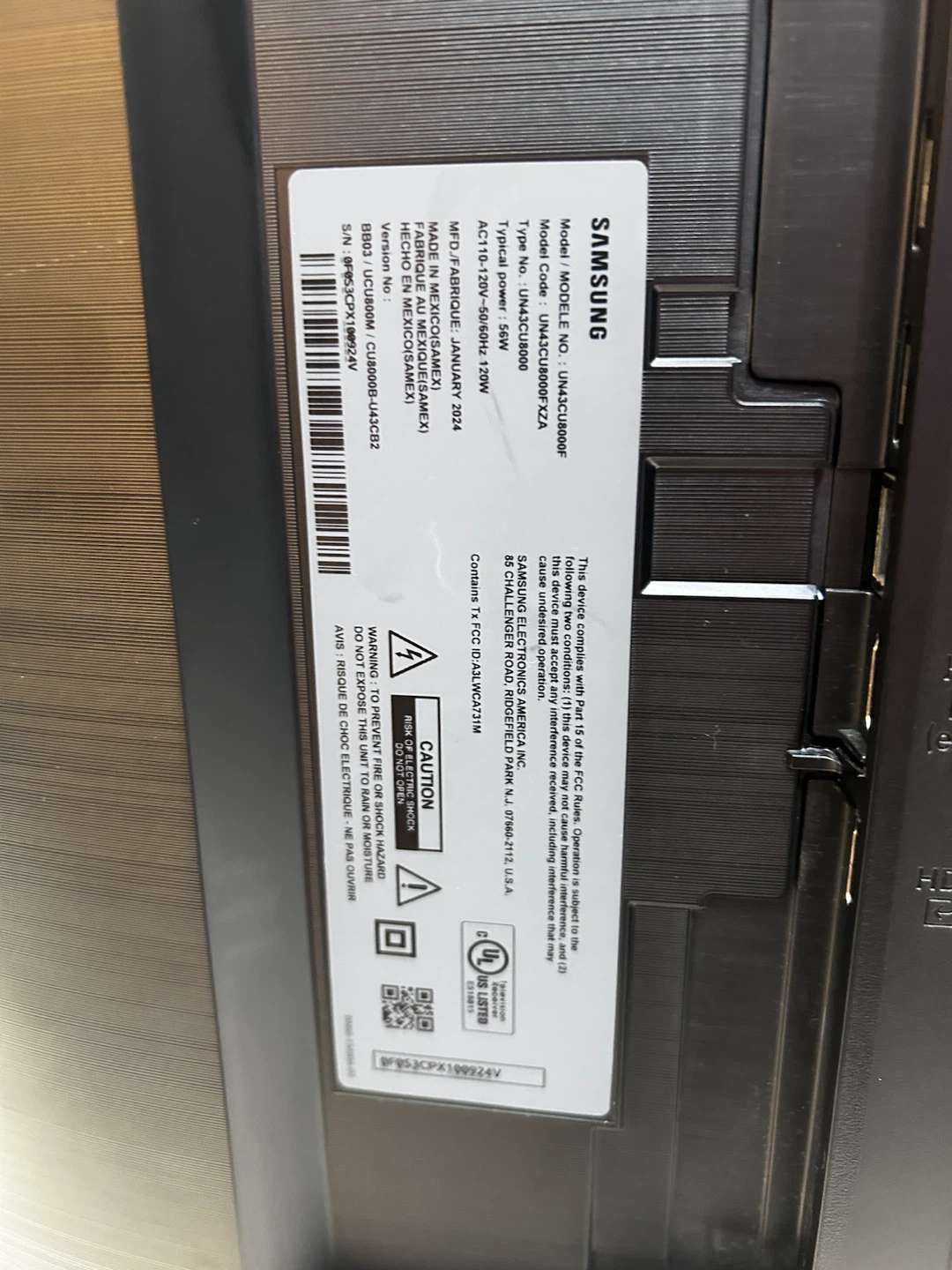 Samsung 43”Smart TV 4K Series 8000 - photo 5