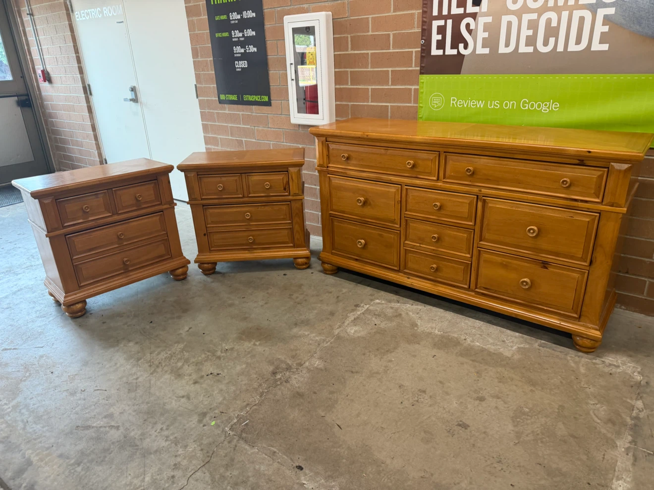 Wooden Dresser and Nightstand Set