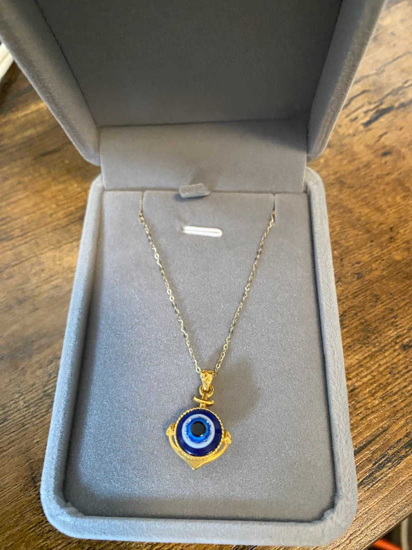 18K Gold Evil Eye Necklace
