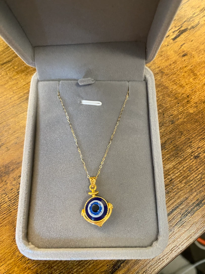 18K Gold Evil Eye Necklace - photo 4