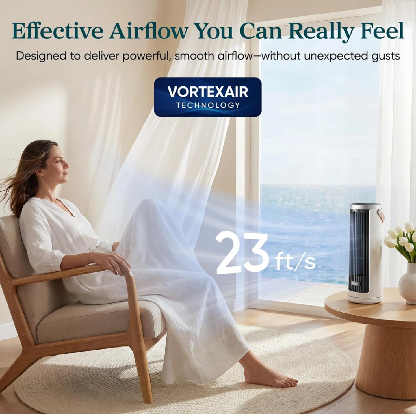 Levoit Tower Fan - Portable with Remote - photo 3