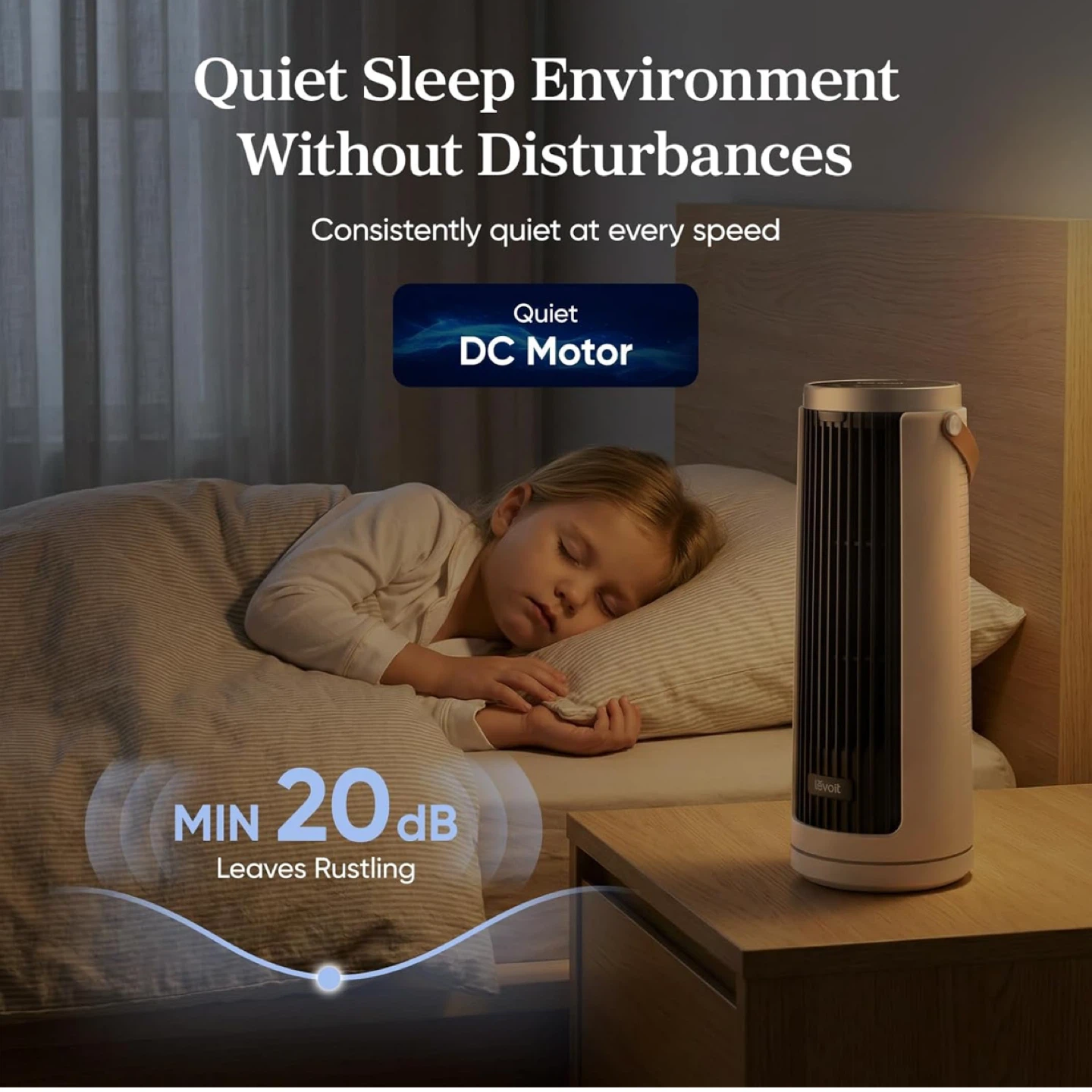 Levoit Tower Fan - Portable with Remote - photo 4