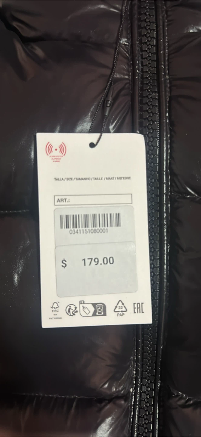 Never worn! ZARA Black Puffer Jacket - Size XS - photo 2