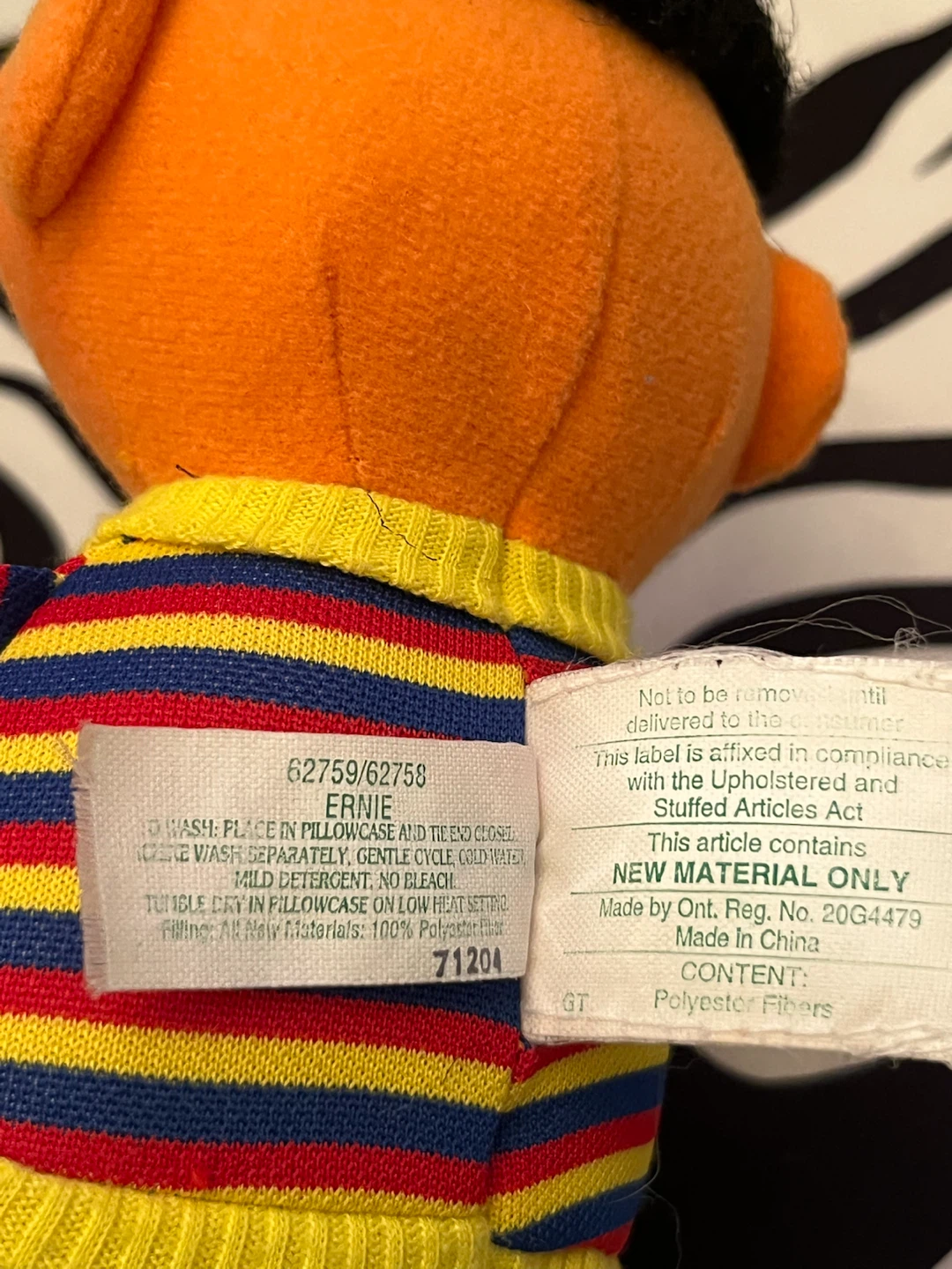 ♥️ Vintage Hasbro Sesame Street Ernie plush doll ♥️ - photo 4