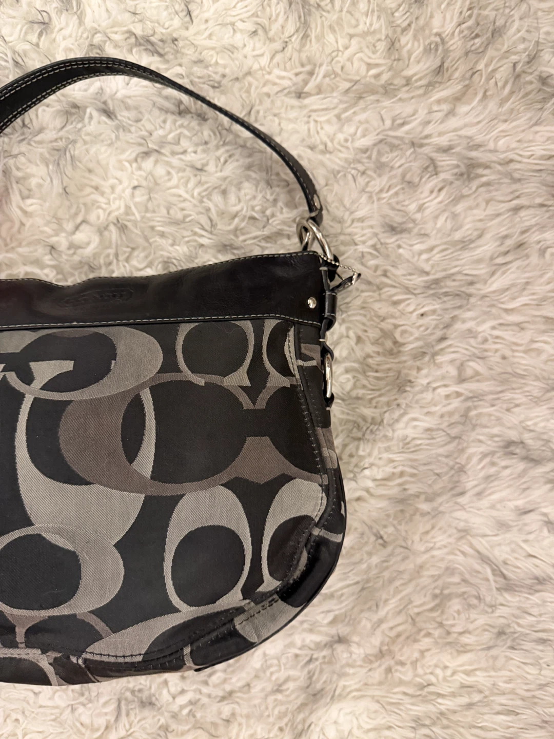 Coach ‘Zoe’ Optic Shoulder Bag - Black / Grey - photo 2