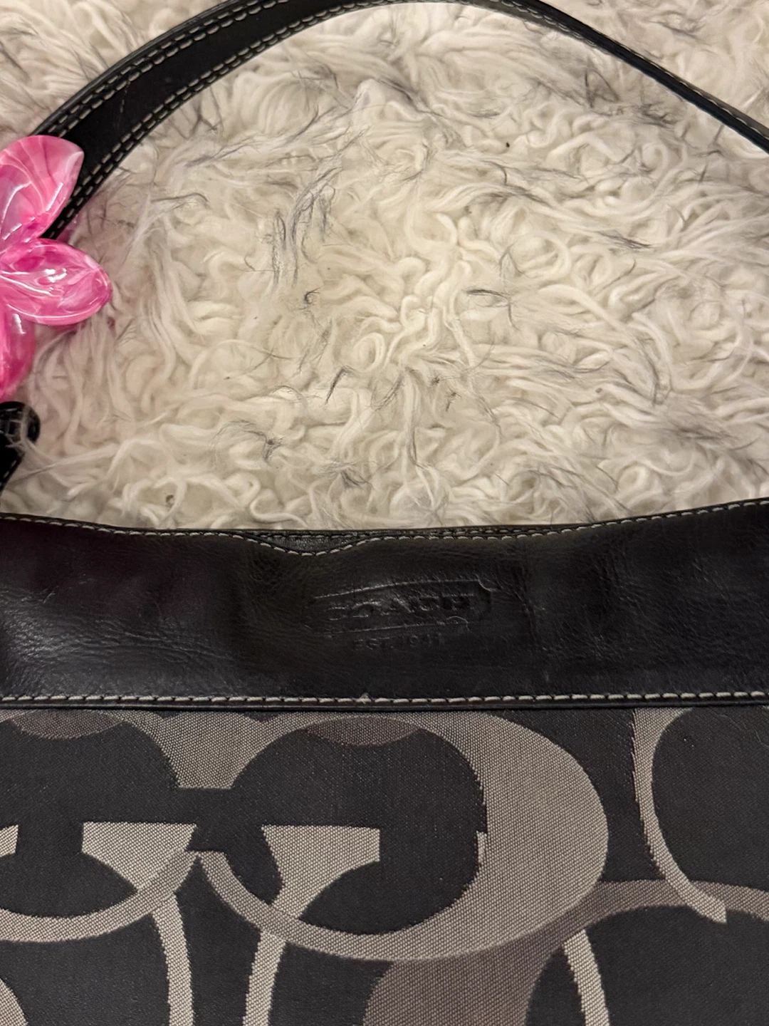 Coach ‘Zoe’ Optic Shoulder Bag - Black / Grey - photo 3