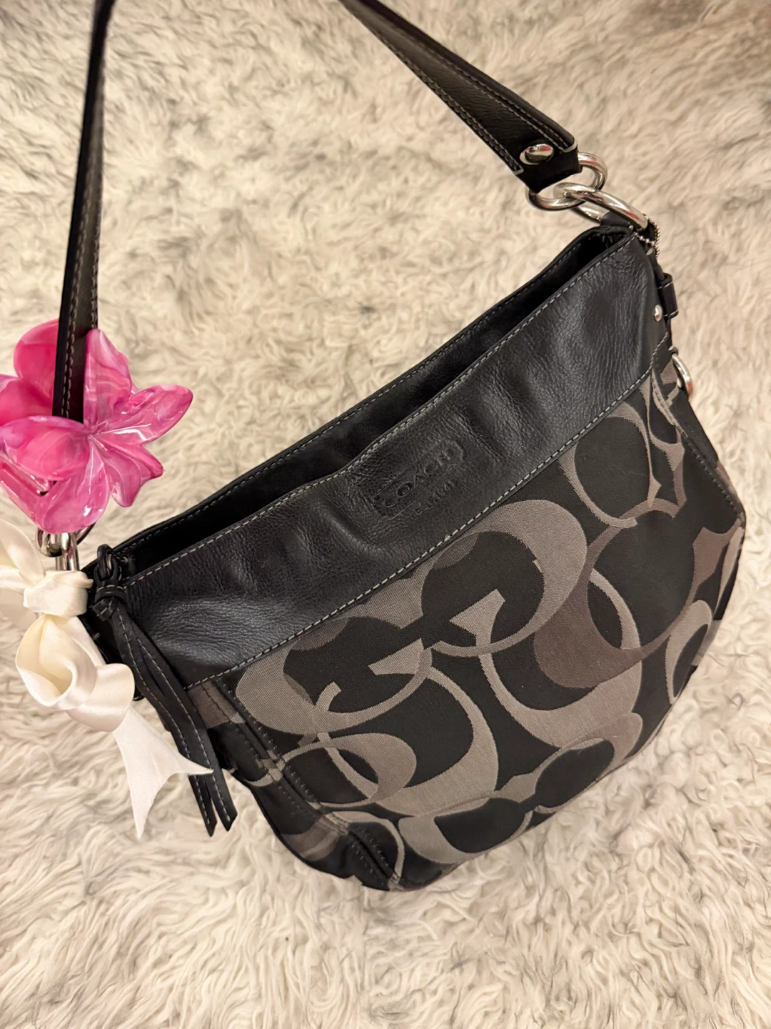 Coach ‘Zoe’ Optic Shoulder Bag - Black / Grey - photo 4