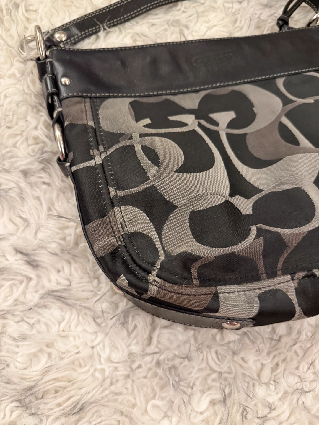 Coach ‘Zoe’ Optic Shoulder Bag - Black / Grey - photo 5