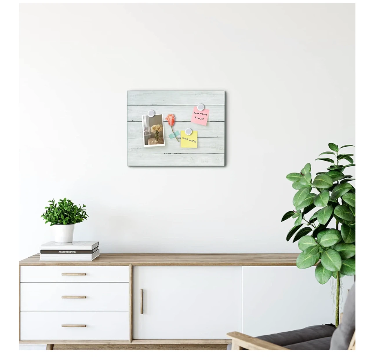 New/ unused: Wood Plank Style Magnetic Dry Erase Board - photo 2