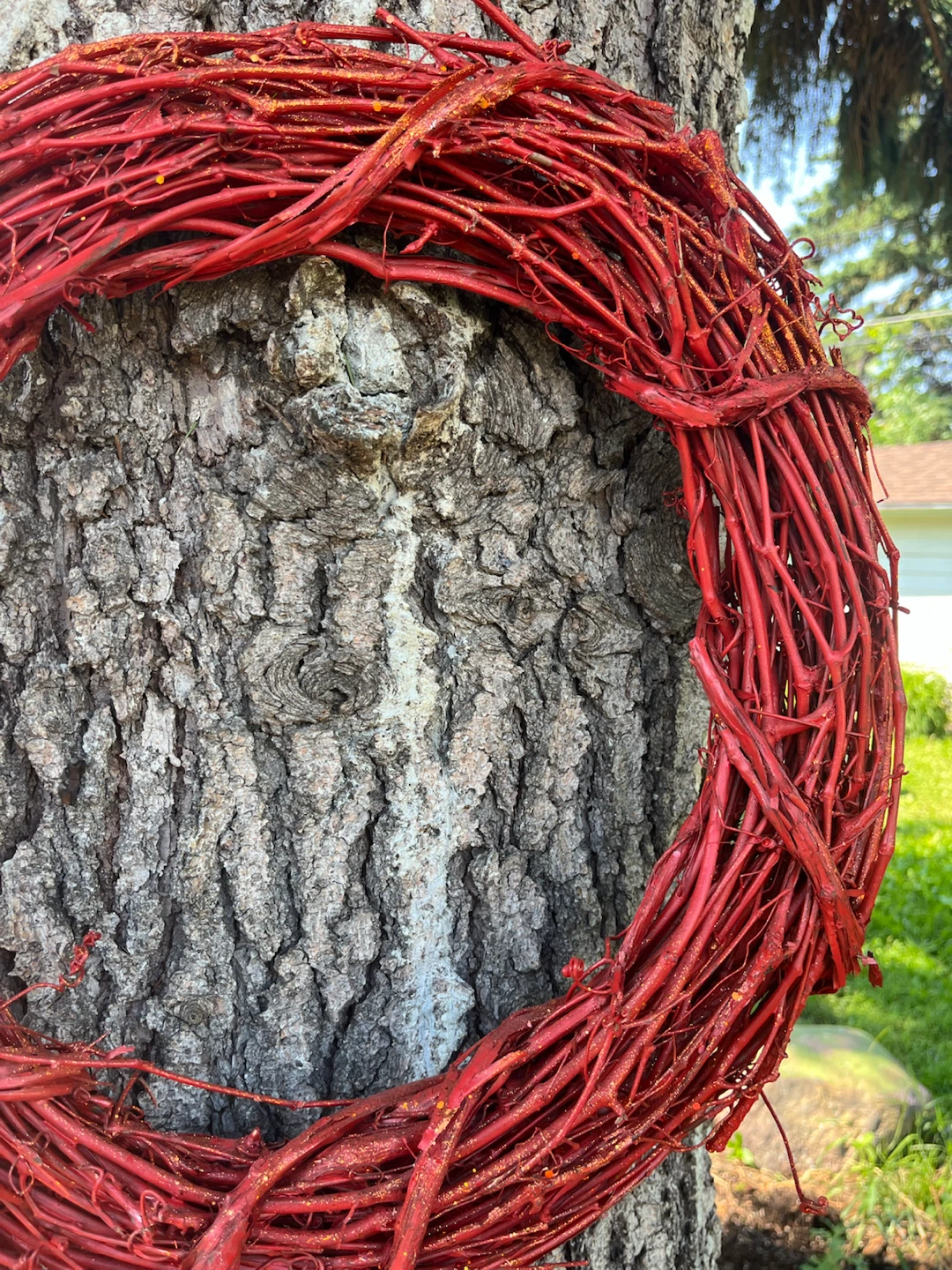 Orange Woven Twig Wreath - photo 2