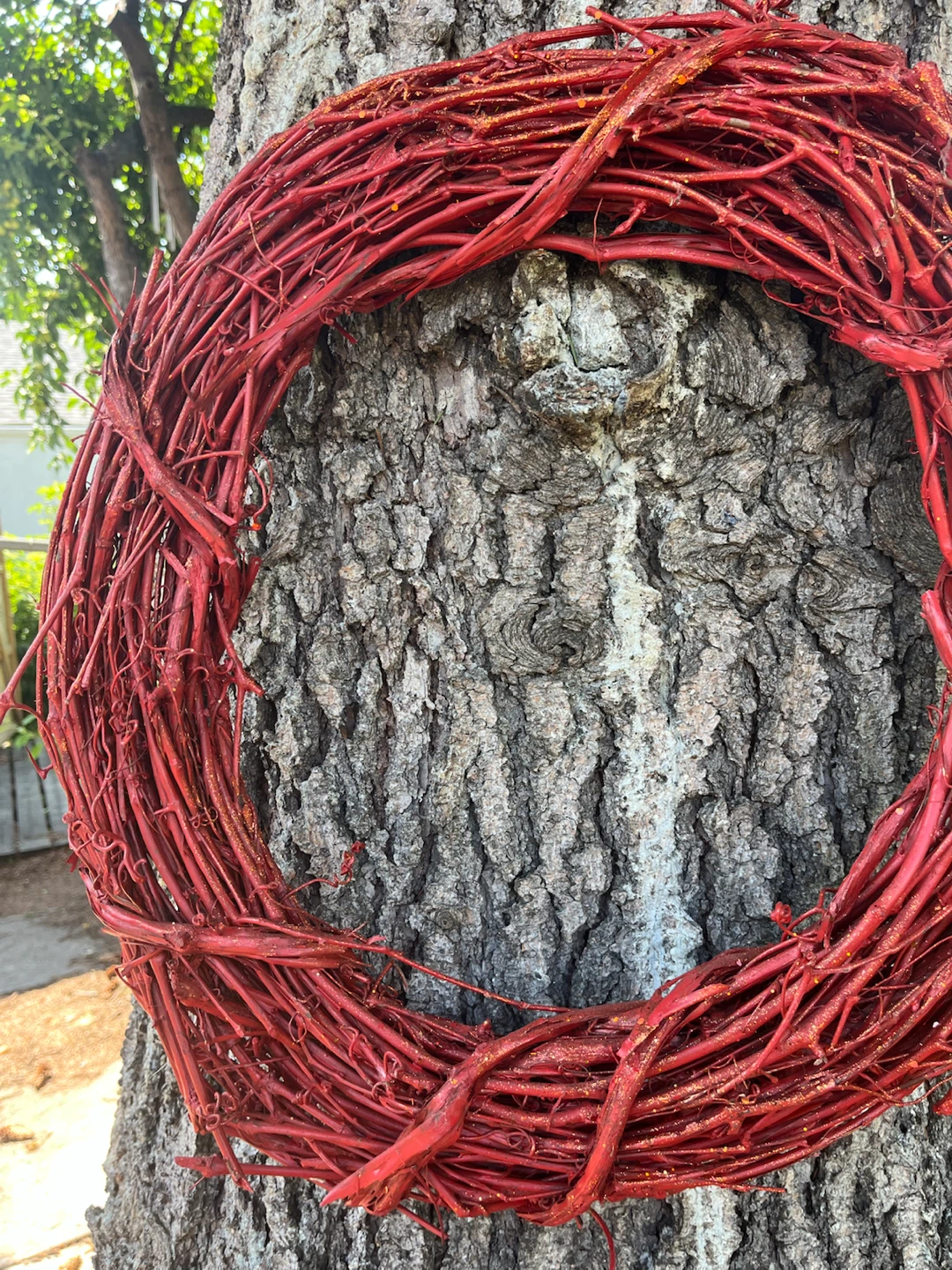 Orange Woven Twig Wreath - photo 3