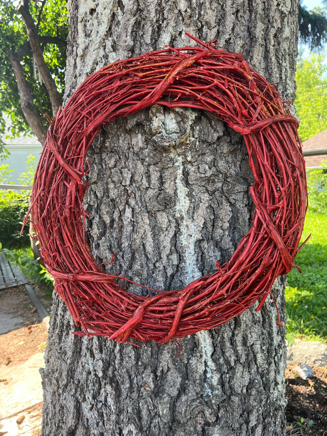Orange Woven Twig Wreath - photo 5
