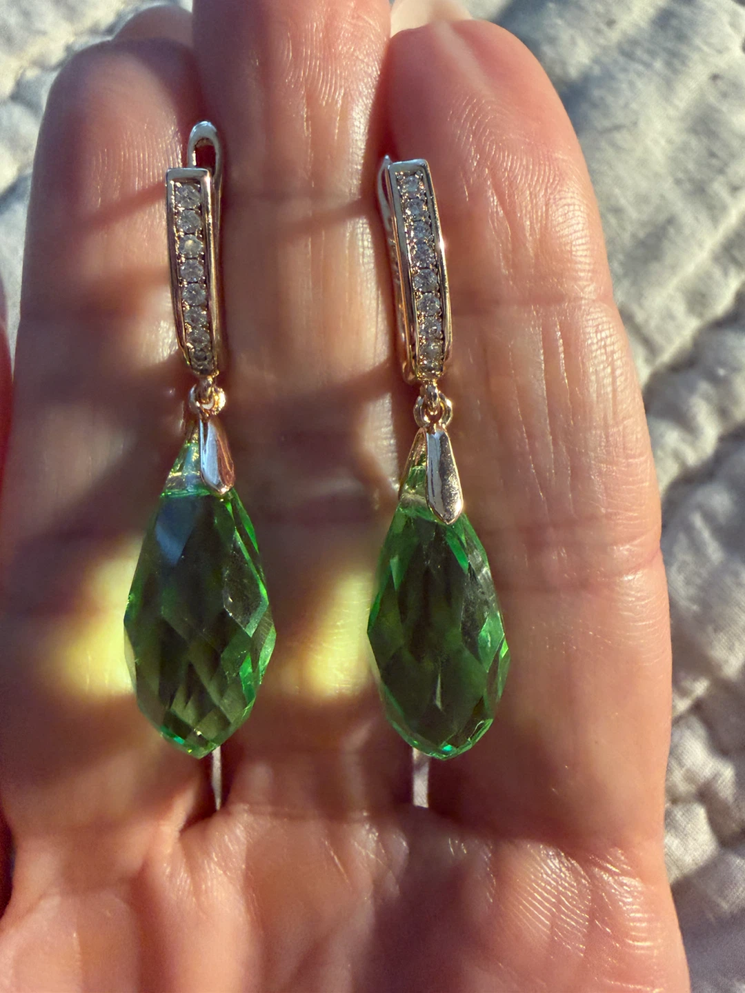 14k gemstone earrings