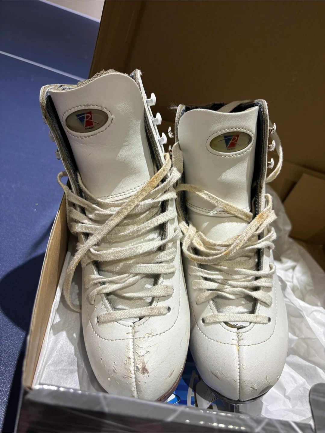 Girl’s Riedell Model 21 White Ice Skates (size 3)