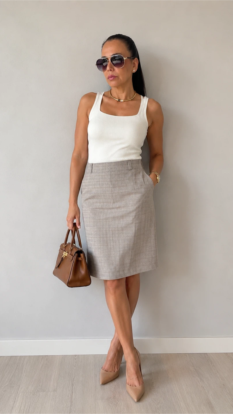 GRACE DANE LEWIS Plaid Skirt Size 8