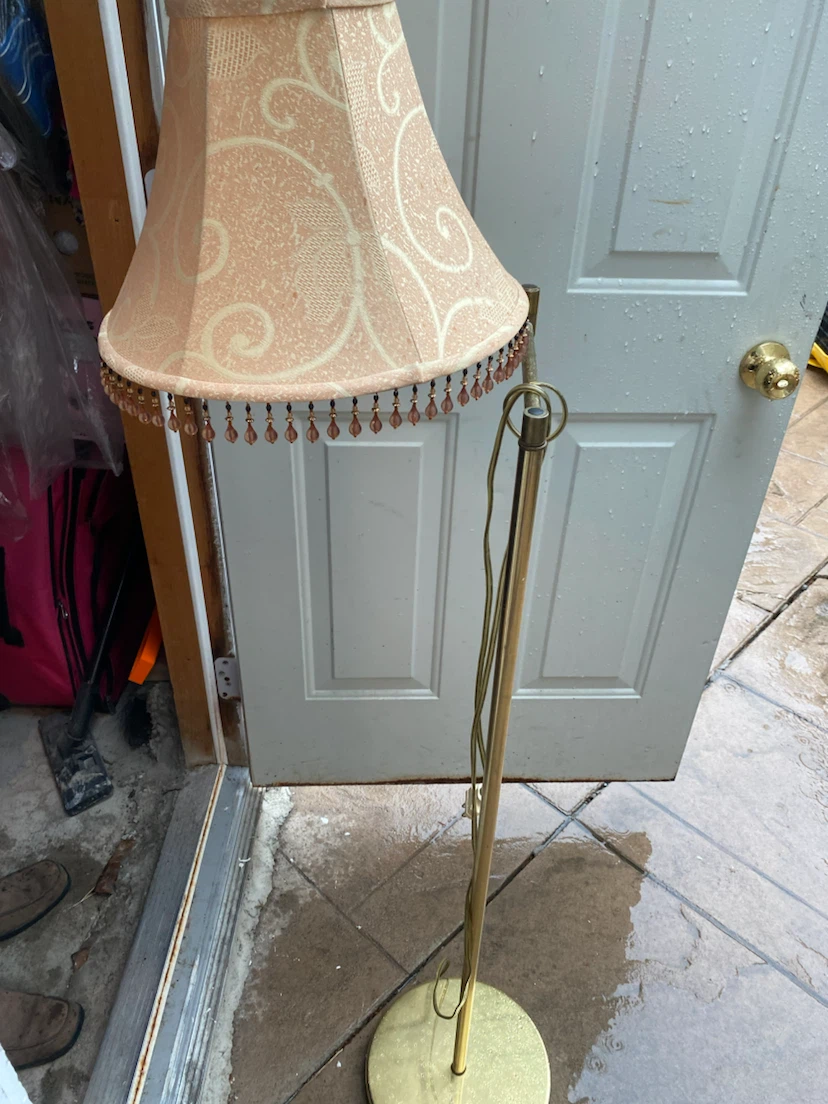 Vintage Floor Lamp with Beaded Shade - photo 2