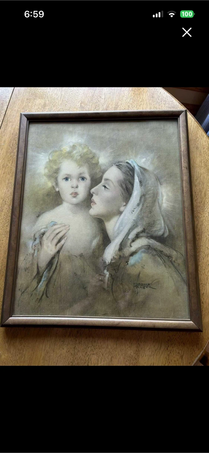 Framed Print - "Mother and Child" by Florence Roger