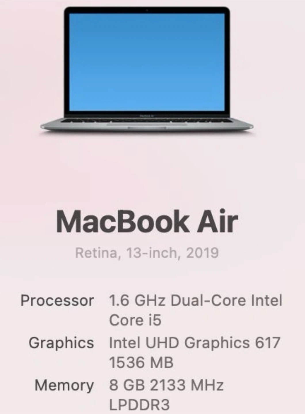 MacBook Air 13" (2019) Space Grey 8GB/128GB SSD + Charger - photo 2