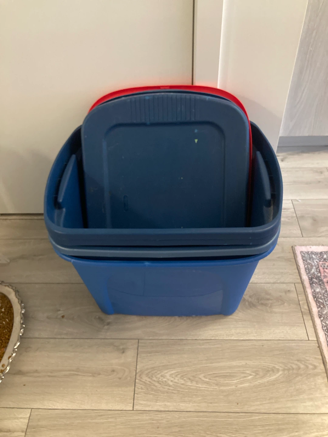 4 Plastic Storage Bins with Lids