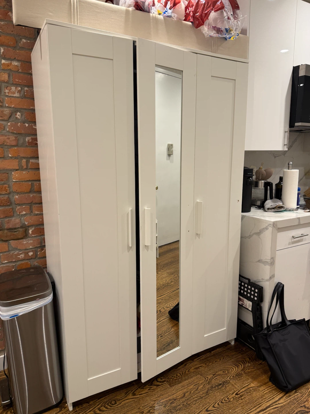 IKEA PAX Wardrobe with Mirrored Doors