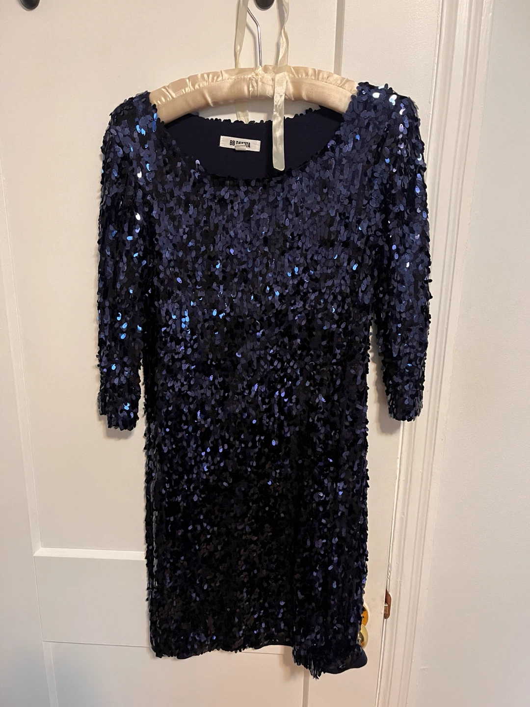 Navy Blue Sequin Dress