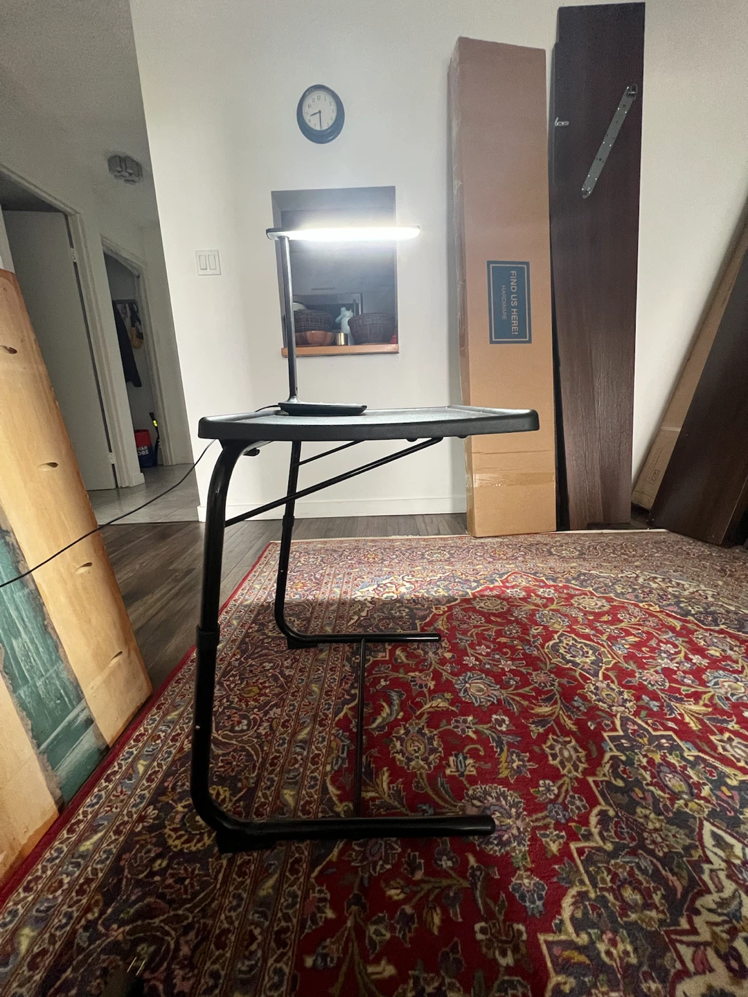 Adjustable table with multi Color lamp.