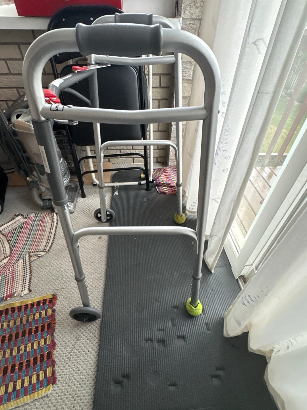 Aluminum Walker with Wheels - photo 2