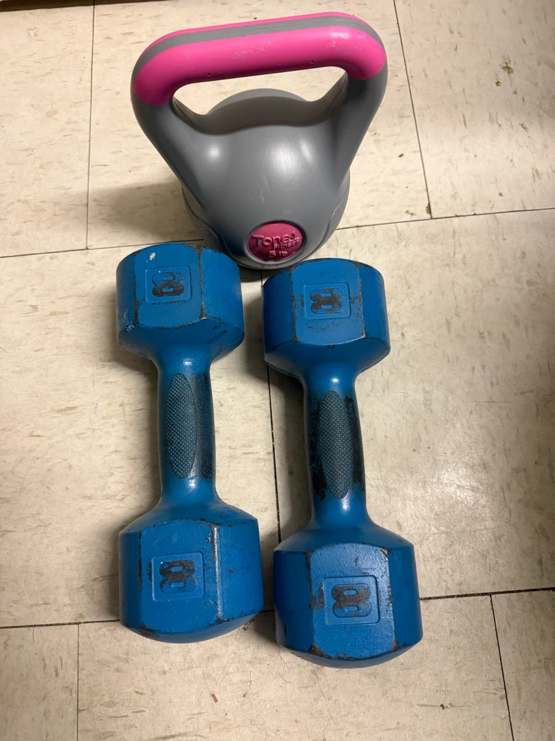 Tone Fitness Kettlebell & 2x 8lb Dumbbells - photo 2