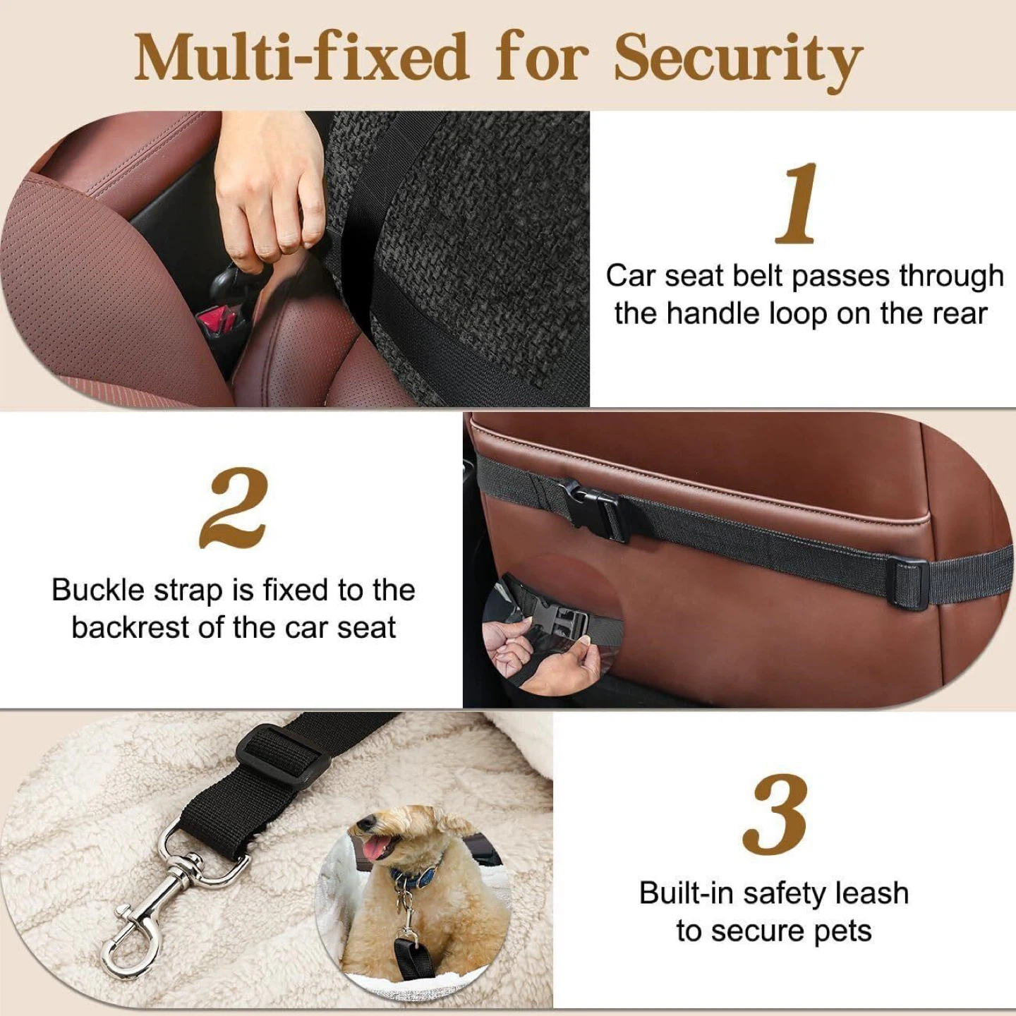 Pawaboo Dog Car Seat - Black - New - photo 3