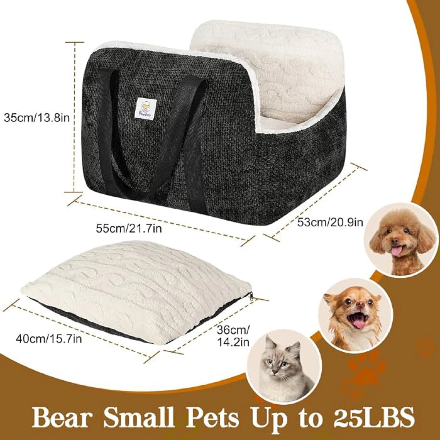 Pawaboo Dog Car Seat - Black - New - photo 5