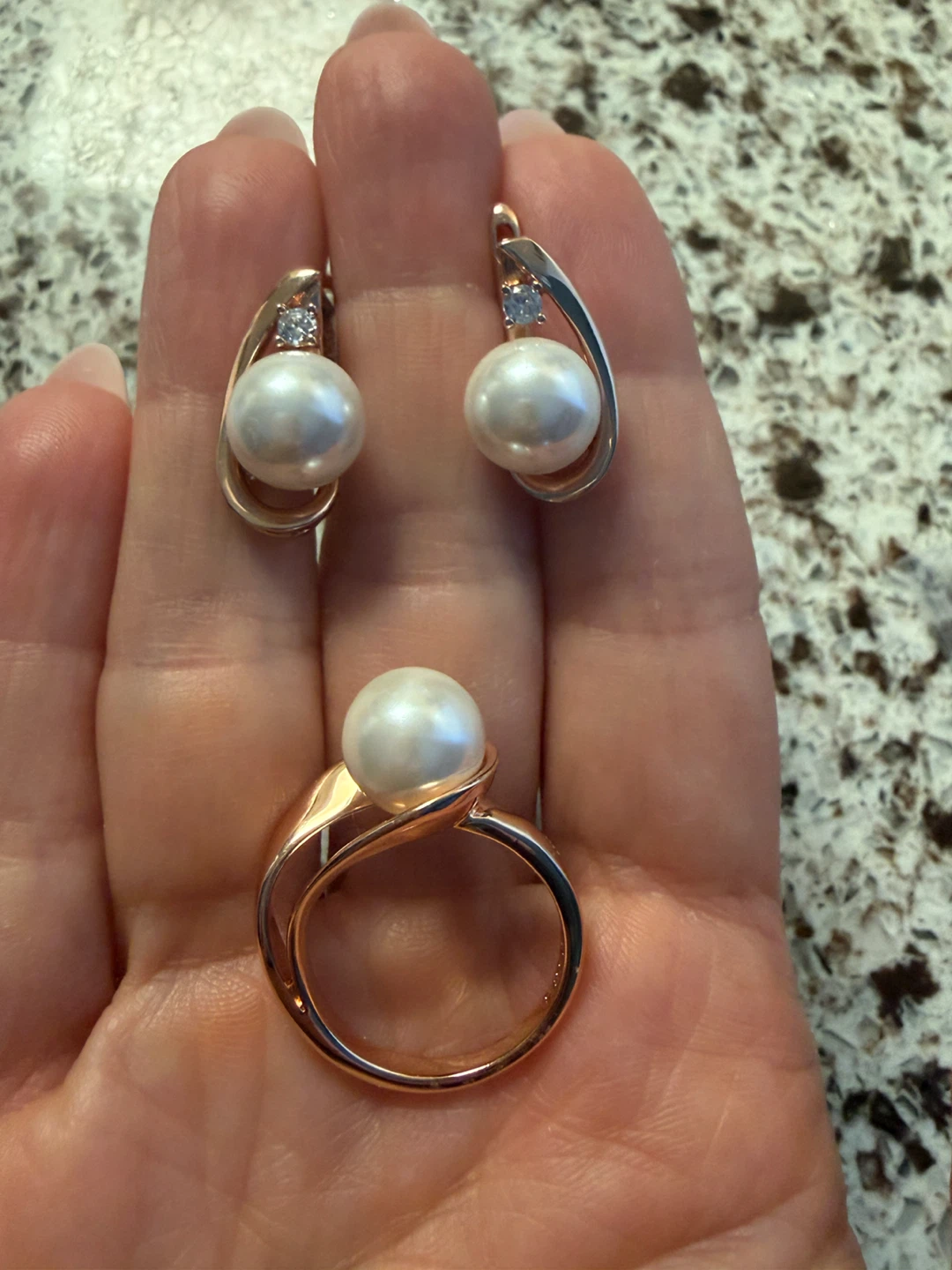 14k pearl earrings ring 8