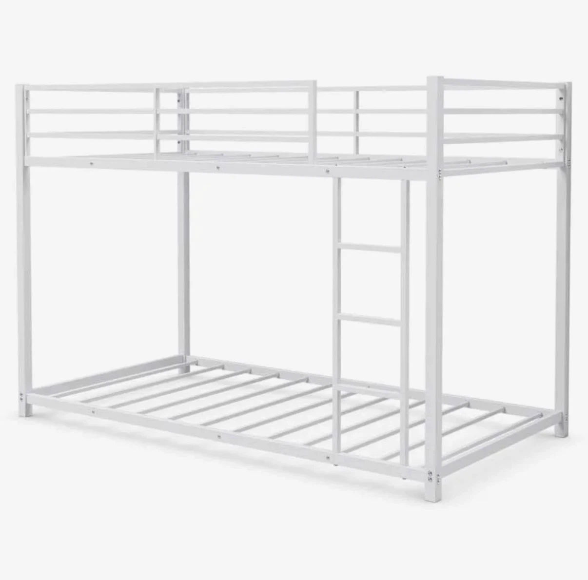 White Metal Twin Bunk Bed - photo 3