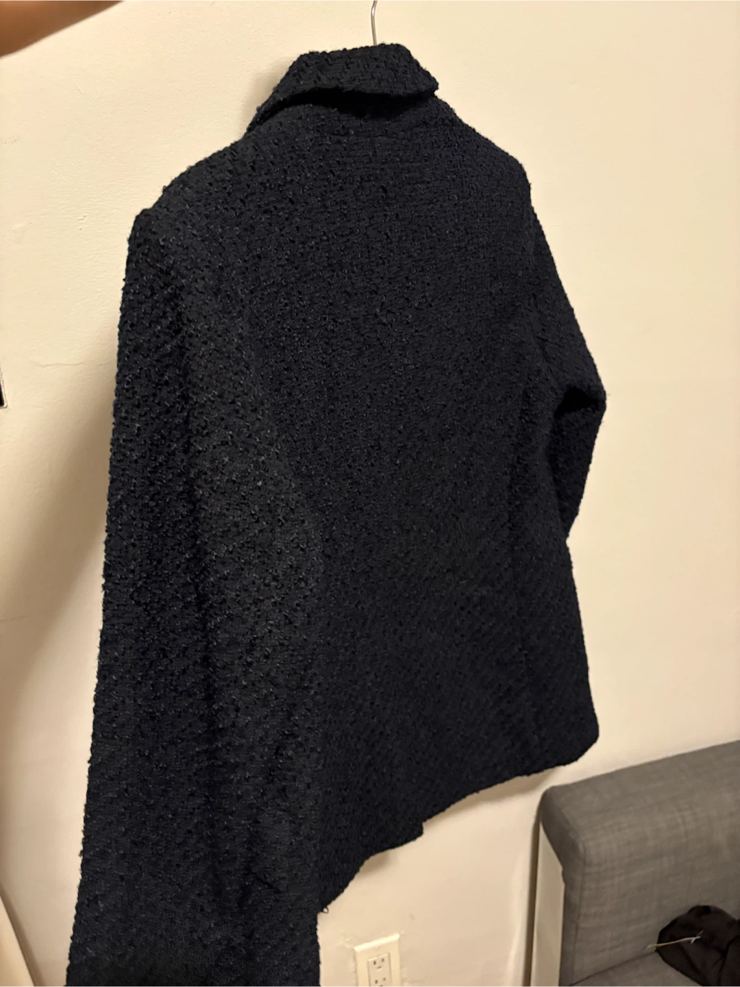 H&M Double Breasted Tweed Blazer - Navy - photo 5