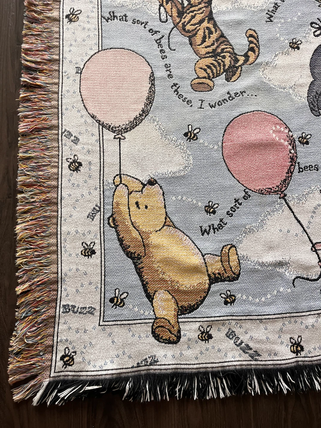 Vintage Disney Winnie the Pooh 100% Cotton Woven Throw Blanket - photo 5