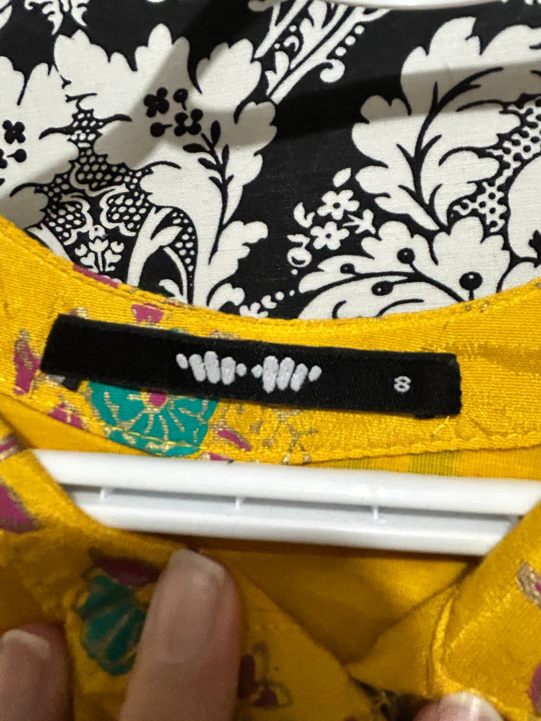 Yellow Kurti with Pants Set - Size S - photo 2