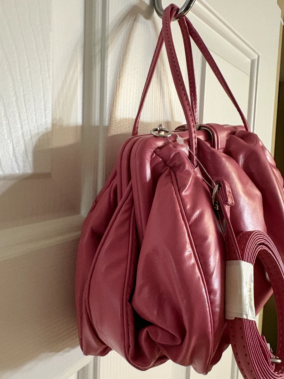 Pink Zara Soft Mini Crossbody Bag With Kiss Lock Closure - photo 4