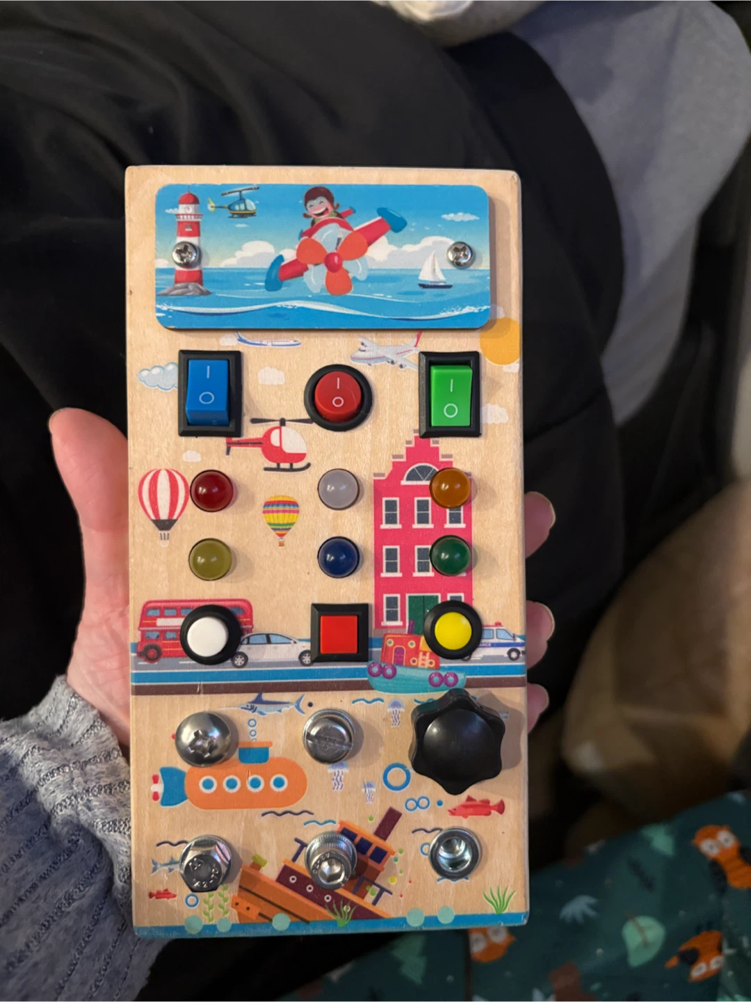 Wooden Busy Board with Various Activities