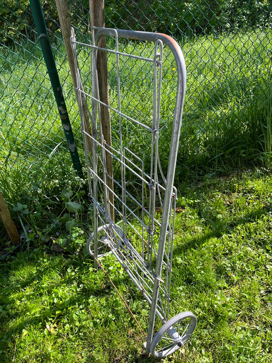 Vintage Metal Shopping Cart Trolley