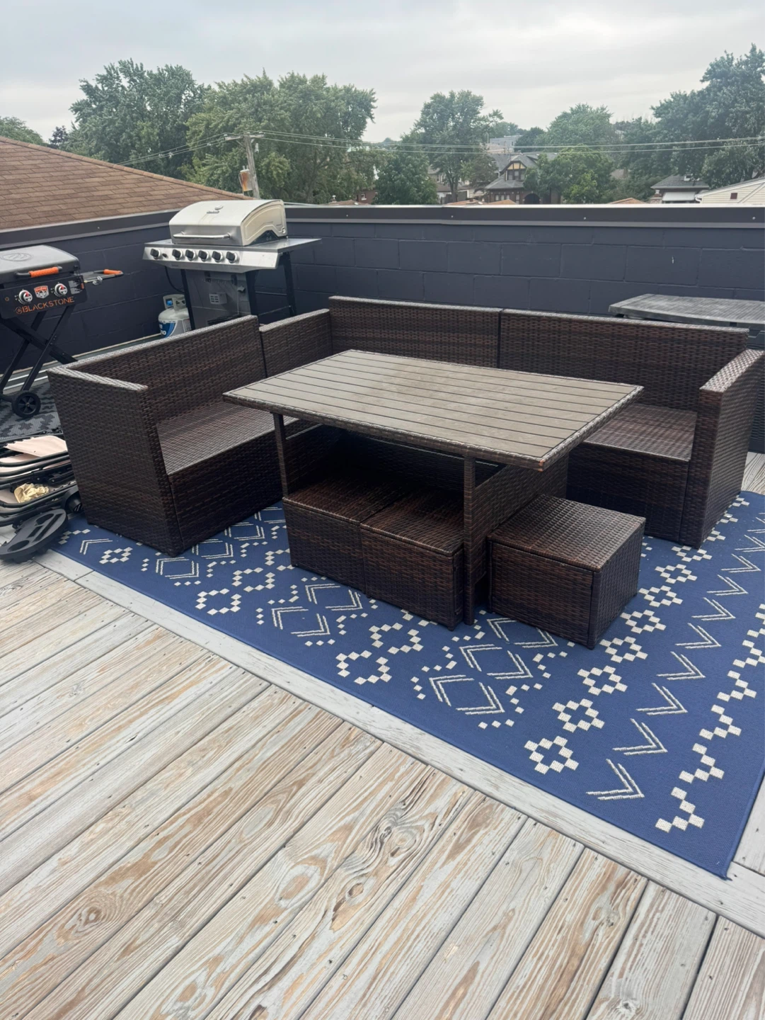 7-Piece Wicker Patio Furniture Set and Bar w/Stools - photo 5